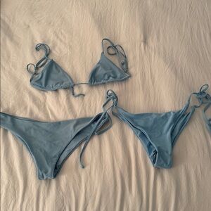 SHEIN Light Blue Bikini Top